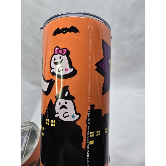 Sanrio Hello Kitty Halloween Black Cat & Mummy Cat Travel Tumbler Set Of 2 - Picture 10 of 16